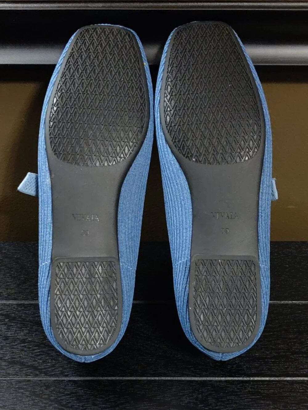 Vivaia Margot Mary Jane Square Toe Denim Blue EU SIZE 39/US SIZE 8